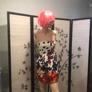 Twenty one strapless mini floral dress